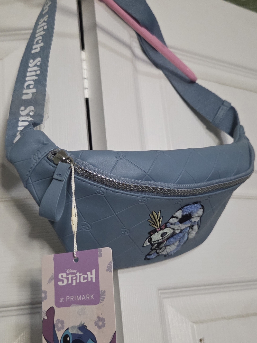 Primark Disney Stitch Blue Quilted Crossbody Fanny Pack - Picture 1 of 4